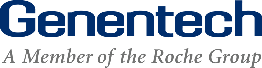 Genentech logo, a member of the Roche Group